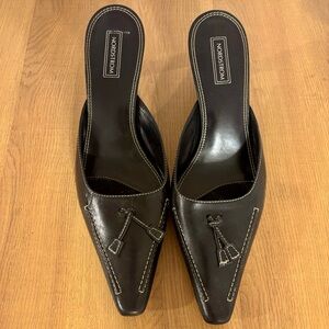 Nordstrom Black Pointed-Toe Mules